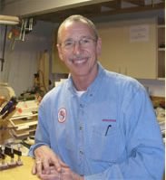 A current photo of Jeff Fortenbery - Luthier in Cincinnati. Where'd all the hair go?